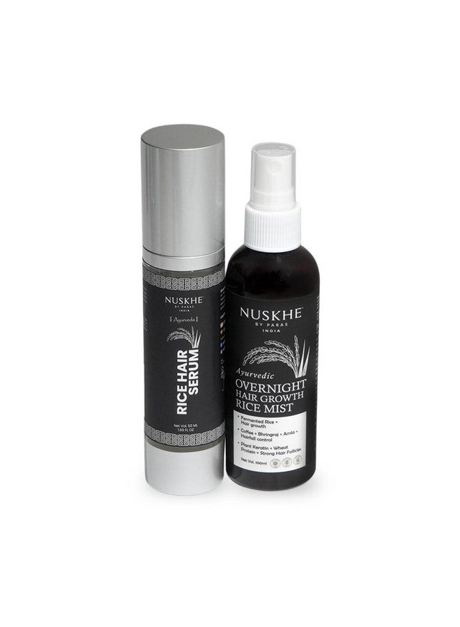 نوسكي باي باراس | مجموعة نمو الشعر ليلاً ونهارًا | مجموعة من بخاخ الشعر ومصل الشعر المصنوع من الأرز - Image 1