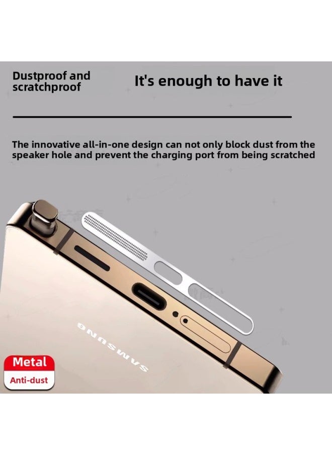 For Samsung S25u Mobile Phone Speaker Dust Net Sticker S24u/s25plus Speaker Dust Net Protective Film-Color:Speaker Metal Dustproof Net [black]-Size:Samsung S23 Plus