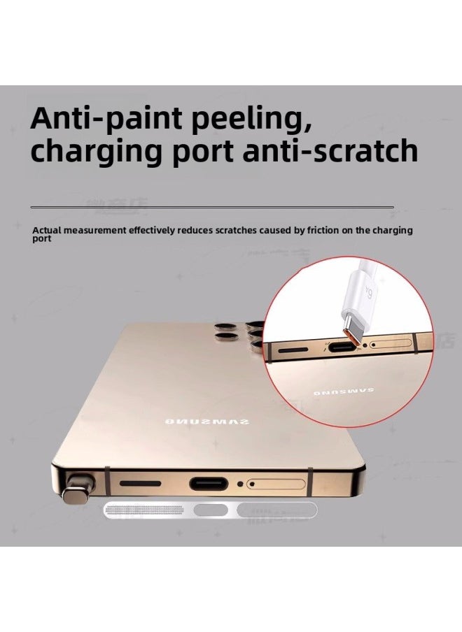 For Samsung S25u Mobile Phone Speaker Dust Net Sticker S24u/s25plus Speaker Dust Net Protective Film-Color:Speaker Metal Dustproof Net [black]-Size:Samsung S23 Plus