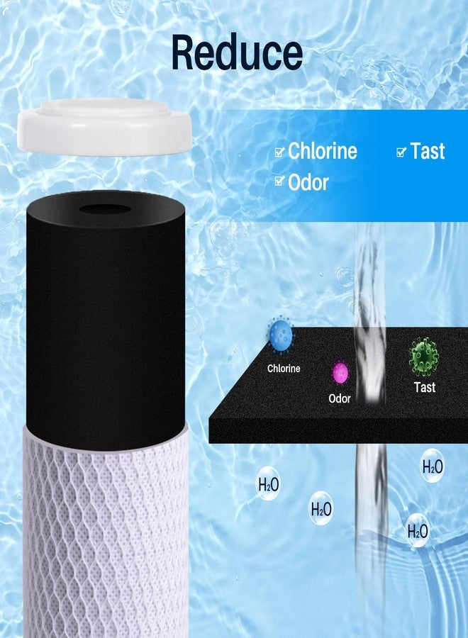 CFS - عبوة من خراطيش فلتر مياه كربونية متوافقة مع طرازات Hydro Life 52418 C-2471 - تزيل الطعم والرائحة الكريهة - خرطوشة فلتر بديلة للمنزل بالكامل - 1 ميكرون - Image 5