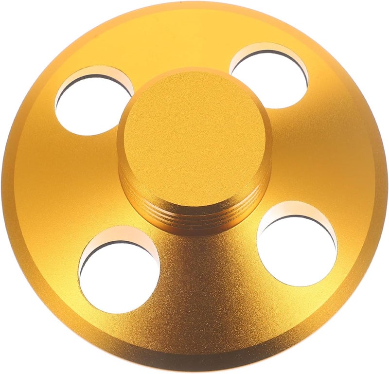 Turntable Stabilizer Record Weight Gold Aluminum Alloy with Vibration Reduction Base Pad for Vinyl Record Players and Djs - Image 1