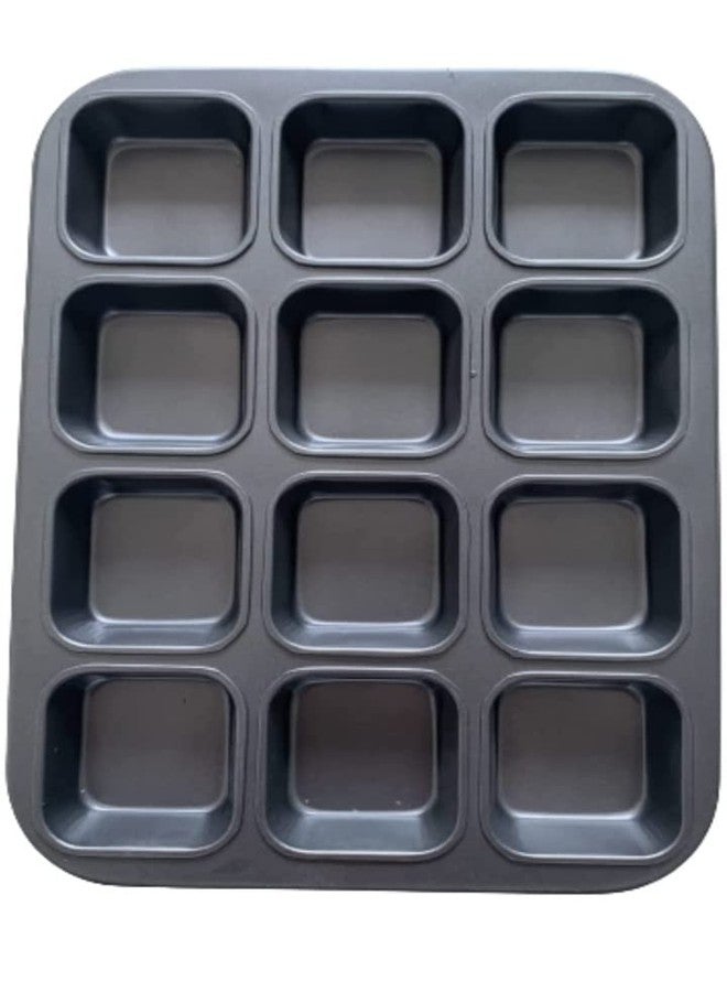 SHOAIB Brownie Cake Tray mini loaf Baking pan Square Shape Muffin Cupcake and Cheesecake Baking tin Non Stick pan for Brownie Cake - Image 3