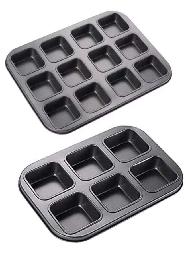SHOAIB Brownie Cake Tray mini loaf Baking pan Square Shape Muffin Cupcake and Cheesecake Baking tin Non Stick pan for Brownie Cake - Image 1