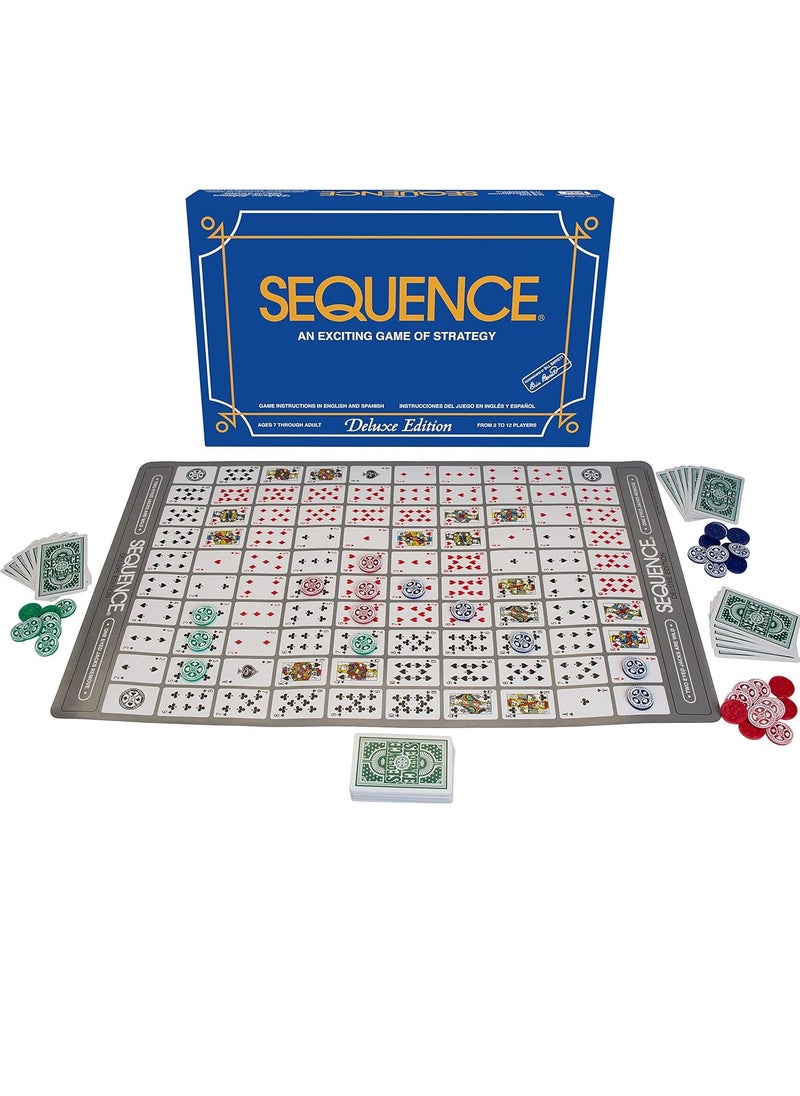 Generic Sequence Deluxe Edition Board Game, Exciting Game of Strategy Deluxe Edition, Family Game Foldable Board Card Game Suitable For 2-12 Players  - Image 1