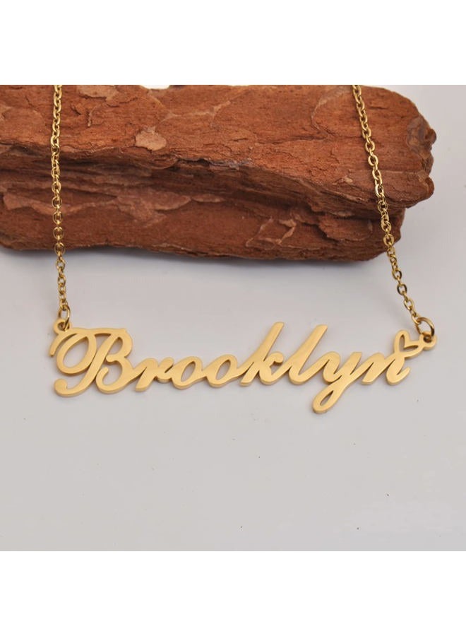 RONKAH Custom Personalized Name Necklace with Heart Customized Name Necklace for Women Personal Fashion Necklace Best Gift for Girl Mother Daughter Friendship Christmas Birthday, Metal, stainless - Image 4