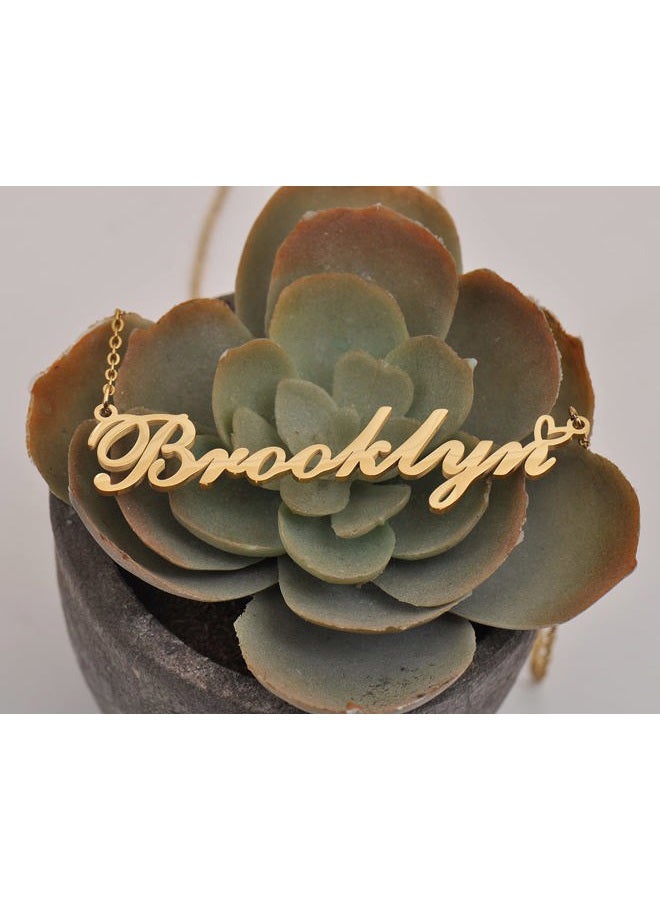 RONKAH Custom Personalized Name Necklace with Heart Customized Name Necklace for Women Personal Fashion Necklace Best Gift for Girl Mother Daughter Friendship Christmas Birthday, Metal, stainless - Image 3