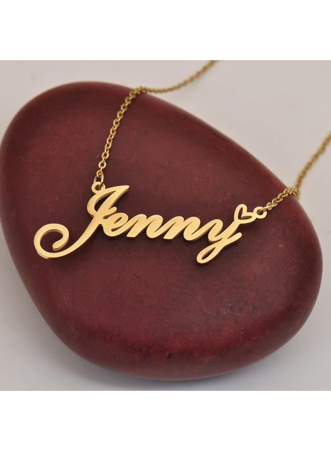 RONKAH Custom Personalized Name Necklace with Heart Customized Name Necklace for Women Personal Fashion Necklace Best Gift for Girl Mother Daughter Friendship Christmas Birthday, Metal, stainless - Image 5