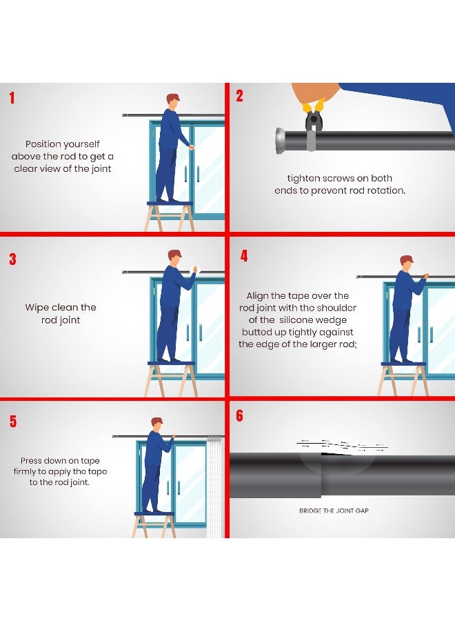 FortiusLife Curtain Rod Joint Ramp (10 Pieces for 10 Rod Joints) - Image 5