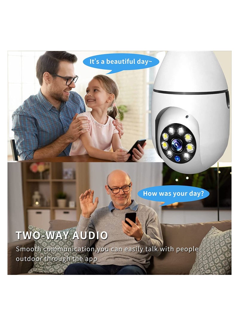 1080P Security Camera System with 2.4GHz WiFi, 360 Degree Wireless Home Surveillance Cameras, Night Vision, Two Way Audio, Smart Motion Detection - Image 4