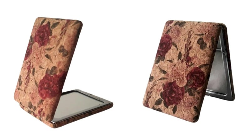 Rectangle Compact Mirror with Design 2x1 Magnifying Glass  - Image 2