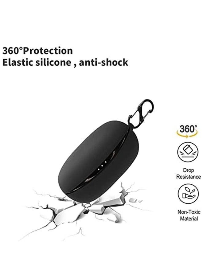 Muyixin Case for Anker Soundcore Life A2 NC Silicone Scratch Shock Resistant Case Cover with Carabiner (Black) - Image 2