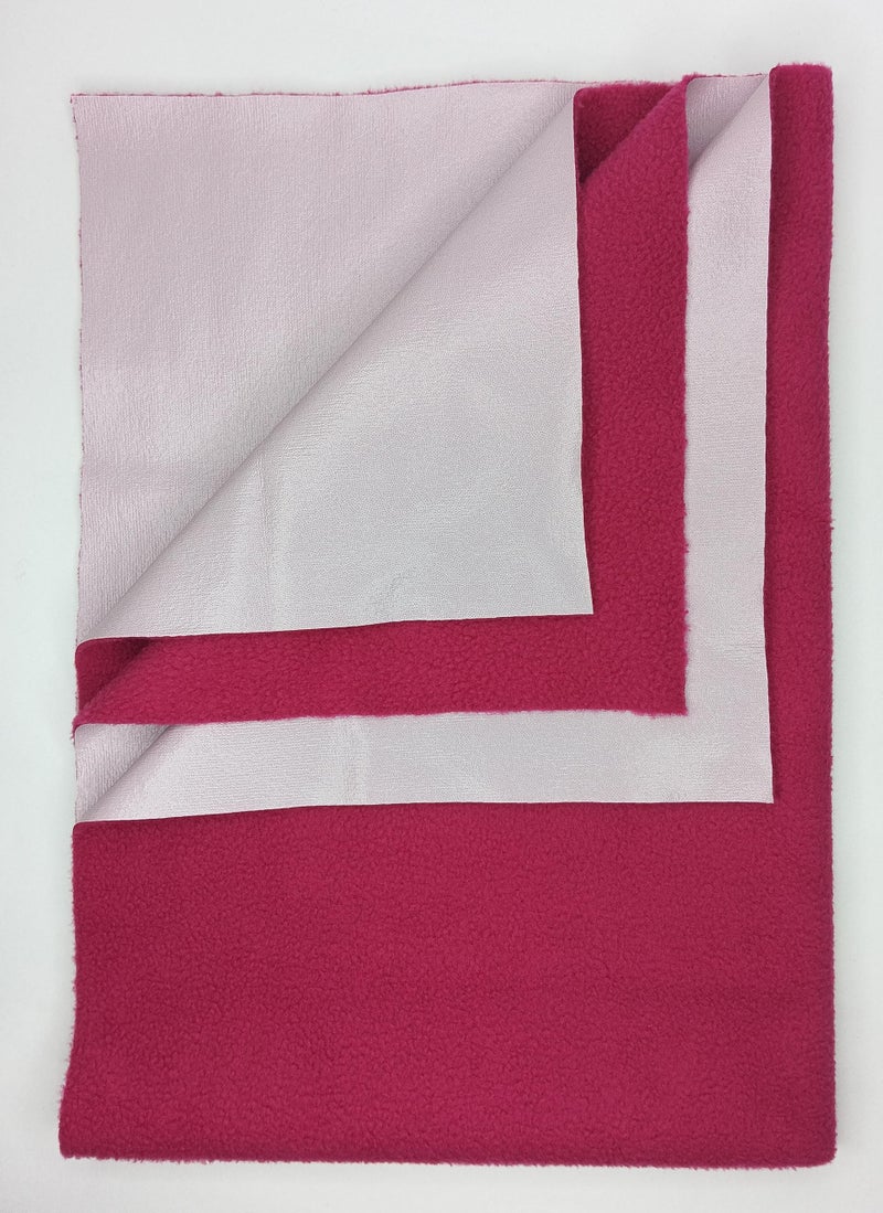 Waterproof Baby Bed Protector | Extra Absorbent, Quick Dry, Anti-Piling Fleece Dry Sheet | Lightweight, Extremely Soft, Breathable Material (Magenta, Small (50cm X 70cm)) 