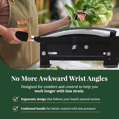 Larksilk 14-Inch Heavy Duty Flower Stem Cutter - Commercial Grade Floral Tool with Safety Latch, Table Mountable - Ideal for Florists, Gardening, and Flower Arrangements - Image 4