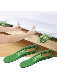 Bed Maker and Mattress Lifter Tool 2 in 1 Sheet Tucker Easily Lift and Hold The for Changes, Effortlessly Tuck Fitted and Flat green