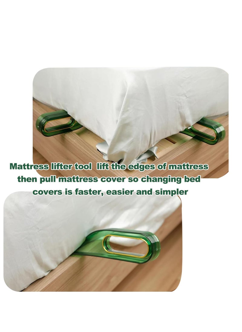 SYOSI - Bed Maker and Mattress Lifter Tool 2 in 1 Sheet Tucker Easily Lift and Hold The for Changes, Effortlessly Tuck Fitted and Flat green - Image 1