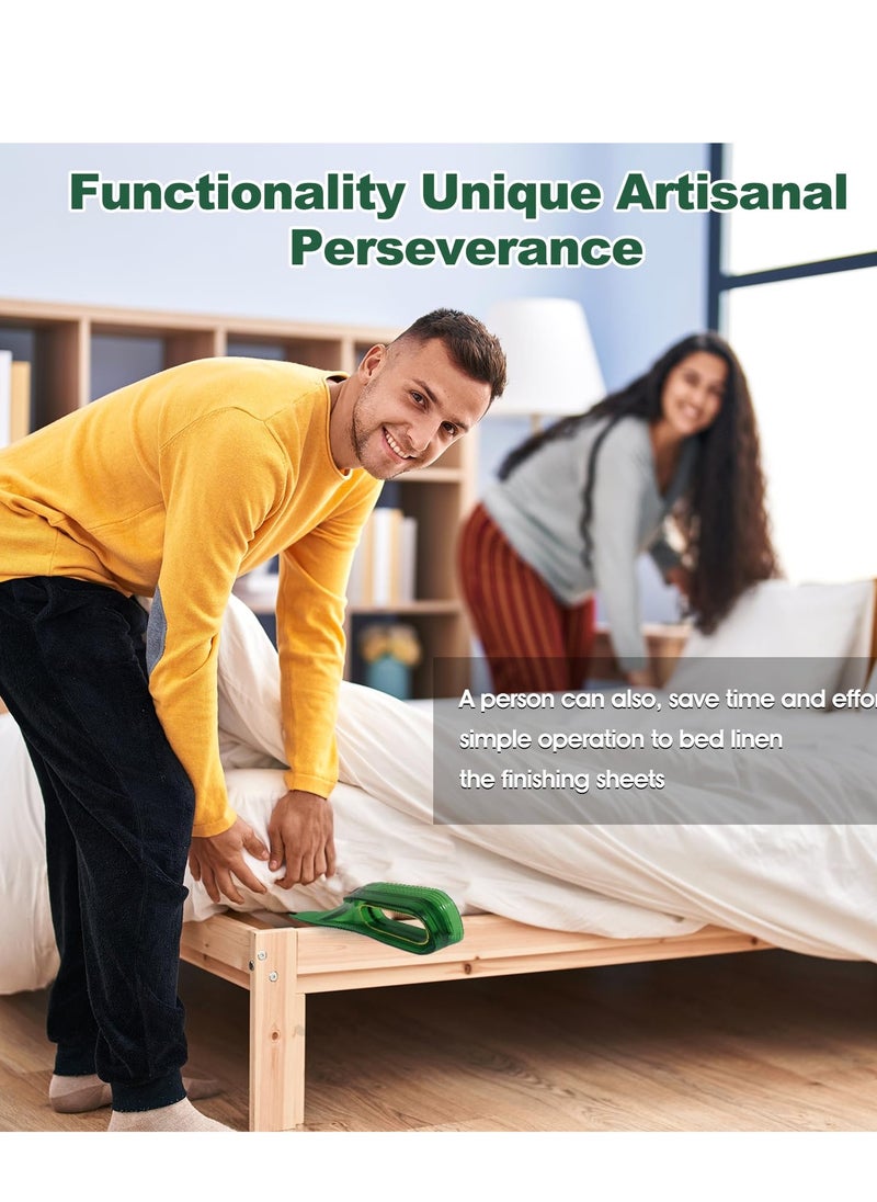 SYOSI - Bed Maker and Mattress Lifter Tool 2 in 1 Sheet Tucker Easily Lift and Hold The for Changes, Effortlessly Tuck Fitted and Flat green - Image 1