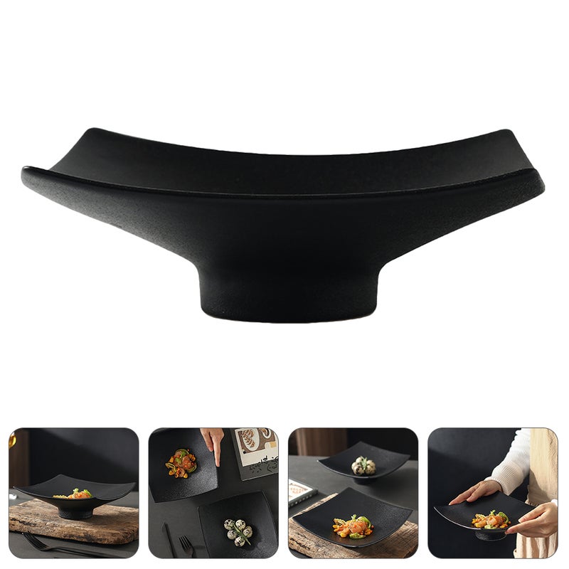 2pcs Ceramic Food Plate Dinner Plate Food Storage Tray Food Container - Image 1
