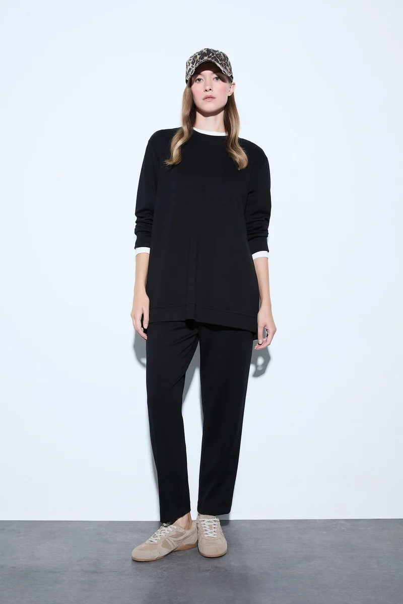 Defacto Regular Fit Crew Neck Long Sleeve Tunic