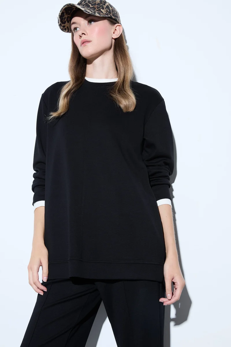 Defacto Regular Fit Crew Neck Long Sleeve Tunic