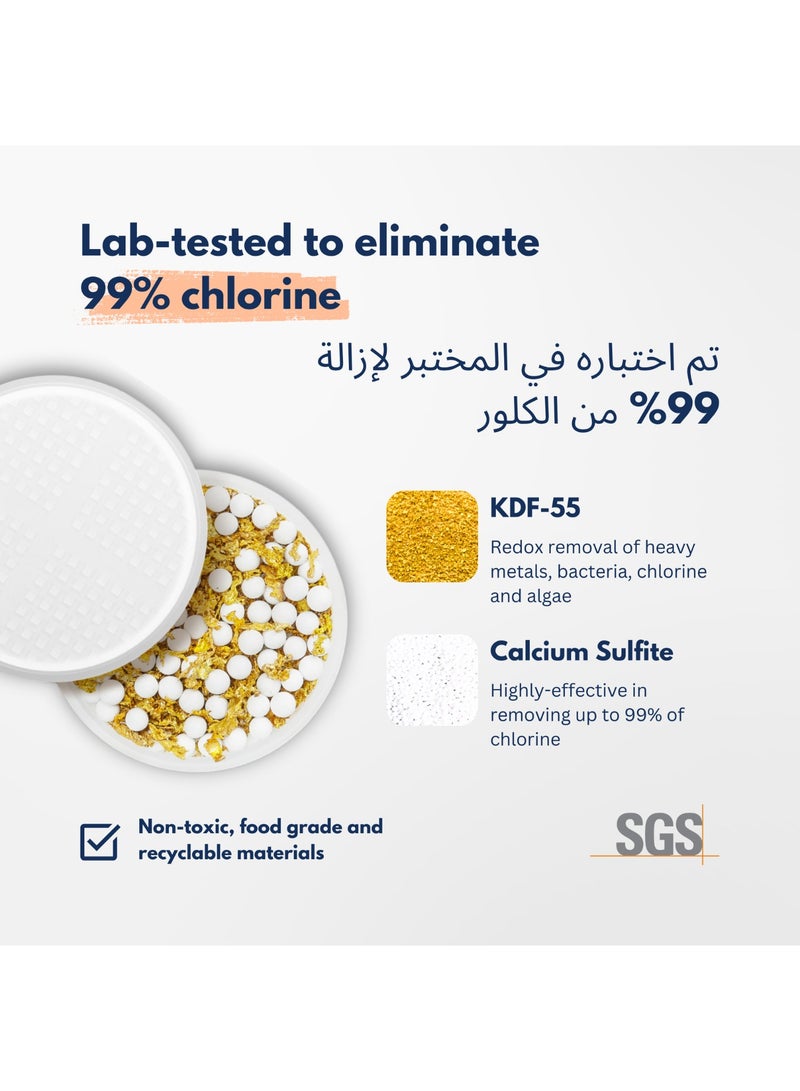 Marjo Shower Filter Replacement 2-Pack with KDF-55 and Calcium Sulfite, Lab-Tested Chlorine Removal, High Pressure Handheld Shower Cartridge for Hair Loss Reduction and Healthier Skin, Daily Use - Image 4