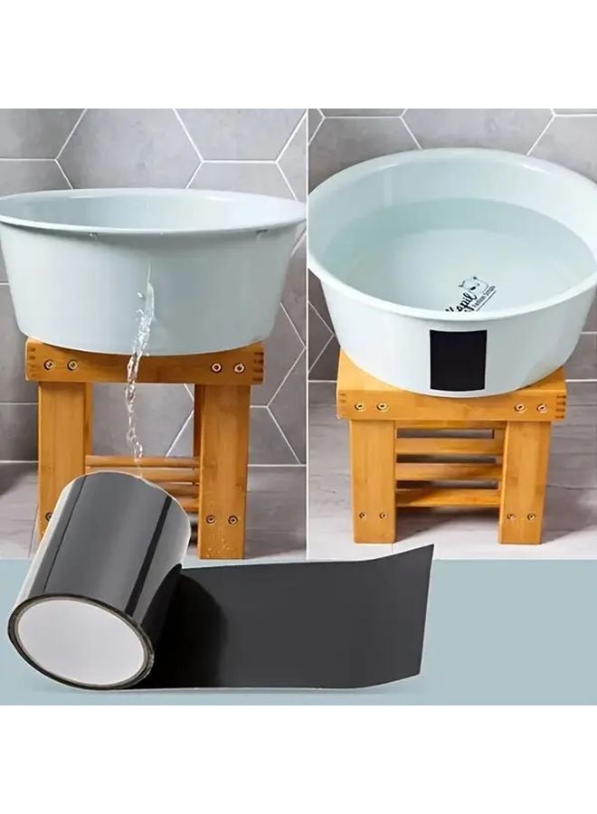 Black Super Strong Leak Sealing Tape 10cm Waterproof PVC Adhesive Insulating Duct Tape - Image 4