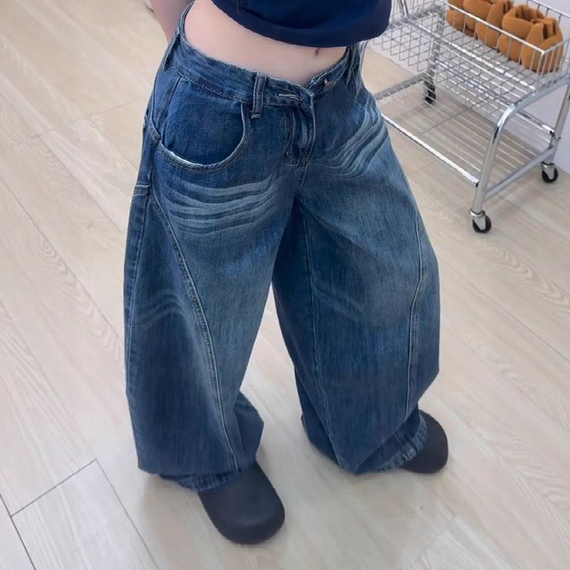 Vintage Classic European-American Design Daily Commute Jeans Blue Size_S - Image 3
