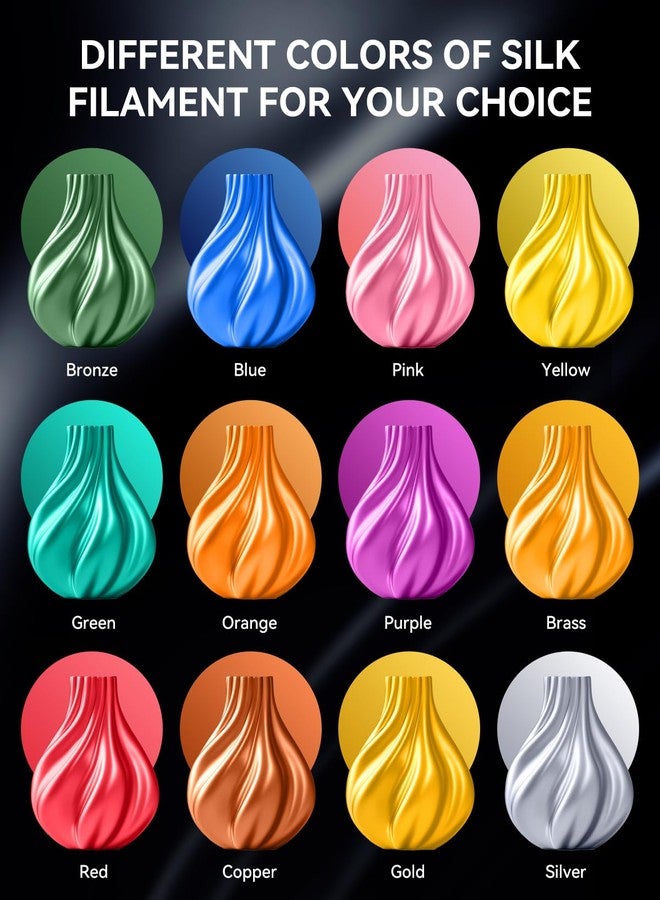 SUNLU - Silk Filament for 3D Printer, Silk PLA Filament 1.75mm, Silky Smooth Surface, Great Easy to Print for 3D Printers, Dimensional Accuracy +/- 0.03mm, Silk White, 1kg - Image 5