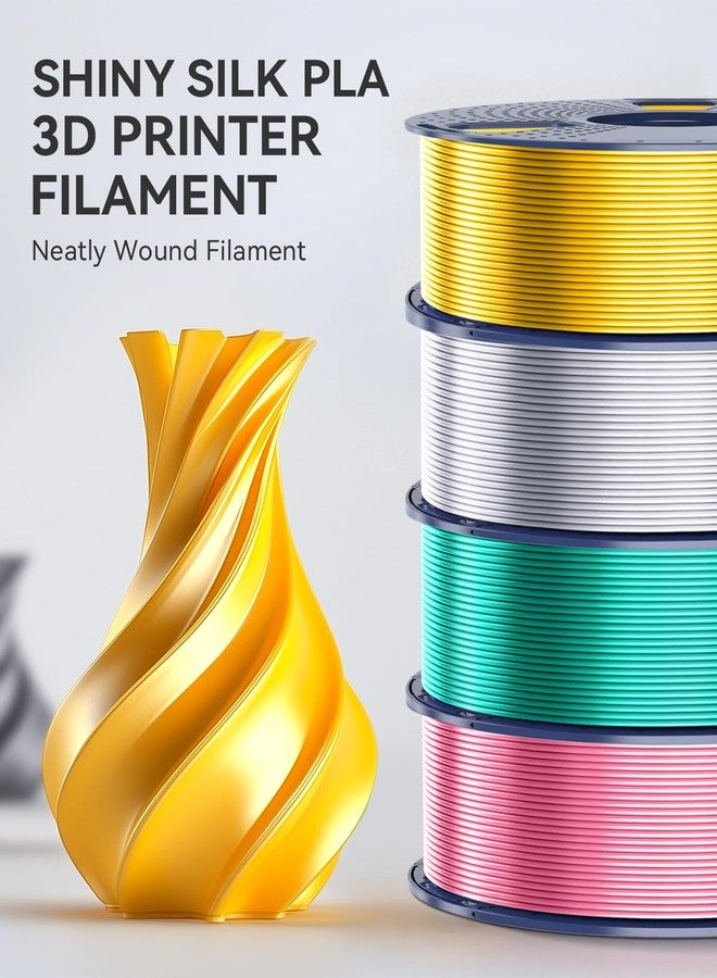 SUNLU - Silk Filament for 3D Printer, Silk PLA Filament 1.75mm, Silky Smooth Surface, Great Easy to Print for 3D Printers, Dimensional Accuracy +/- 0.03mm, Silk White, 1kg - Image 4