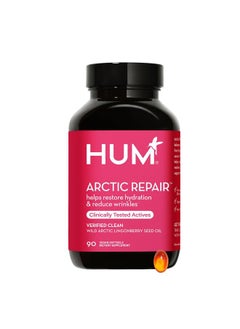 HUM Arctic Repair - Clear Skin Supplement with Vitamins A & E, Omegas 3, 6 & 9, and Lingonberry Seed Oil to Help Reduce Appearance of Wrinkles, Rejuvenate & Hydrate Skin (90-Count)  - Image 1