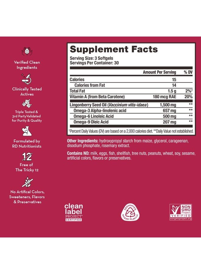 HUM Arctic Repair - Clear Skin Supplement with Vitamins A & E, Omegas 3, 6 & 9, and Lingonberry Seed Oil to Help Reduce Appearance of Wrinkles, Rejuvenate & Hydrate Skin (90-Count) - Image 2