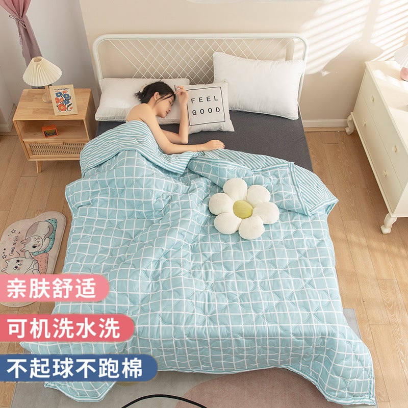 Summer Quilt Washable Cotton Summer Cool Quilt Air Conditioning Quilt Thin Quilt Machine Washable Quilt A Generation Of Hair - Image 4