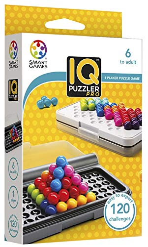 SmartGames لعبة سمارت جيمز IQ بازلر برو، لعبة سفر للأطفال والبالغين، لعبة تنمية المهارات الإدراكية - أحجية للعمر 6 سنوات وما فوق، 120 تحديًا في علبة سفر مريحة. - Image 3