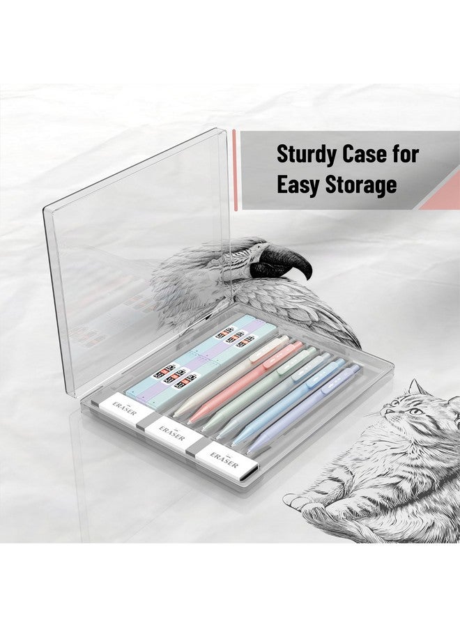 مستر. بين - مجموعة أقلام رصاص ميكانيكية باستيل مع عبوات رصاص وممحاة، عبوة من 6 قطع، مقاسين، 0.5 و0.7 مم، مجموعة أقلام رصاص ميكانيكية جمالية، أقلام رصاص ميكانيكية باستيل، أقلام رصاص ميكانيكية لطيفة - Image 5