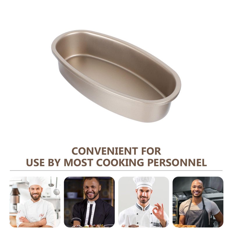 قالب كعك من الصلب الكربوني البيضاوي، مقلاة خبز غير لاصقة للجبن والكعك، سهلة الإطلاق - Image 4