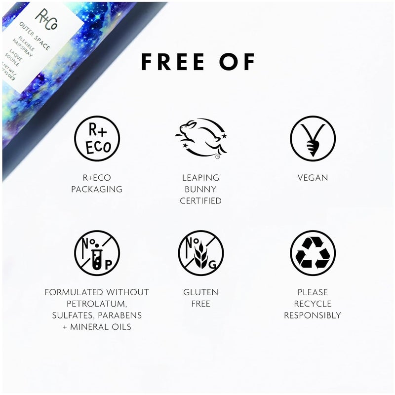 R+Co Outer Space Light Hair Spray | Unscented | Flexible Hold | Builds Volume | 9.5oz - Image 3