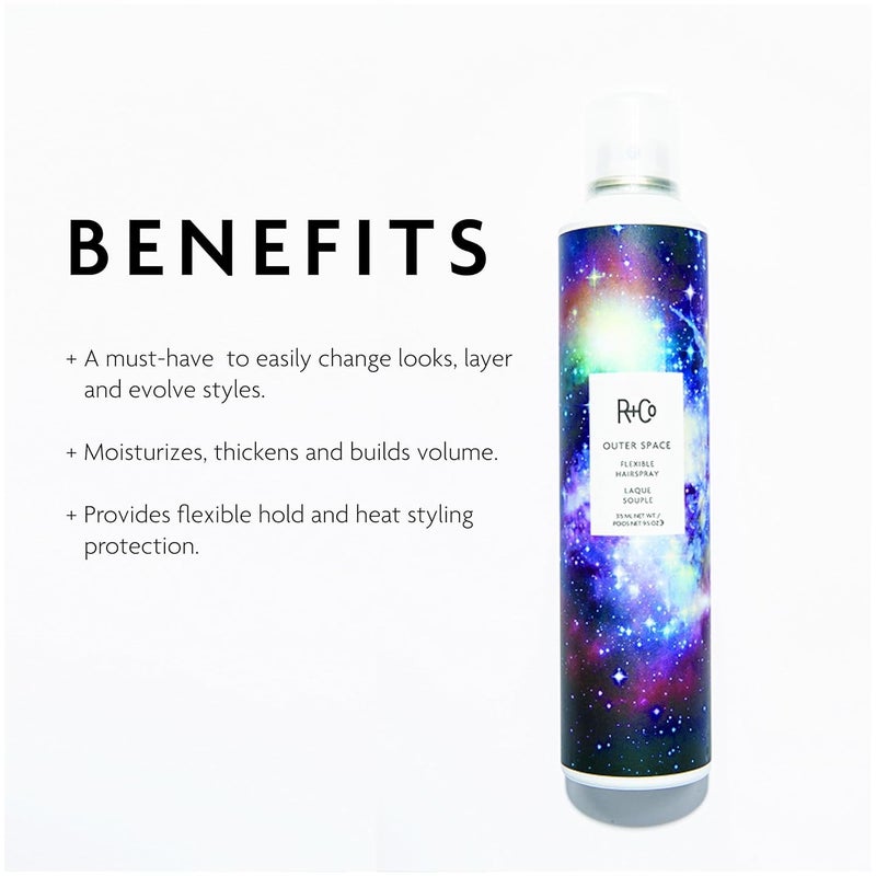 R+Co Outer Space Light Hair Spray | Unscented | Flexible Hold | Builds Volume | 9.5oz - Image 2