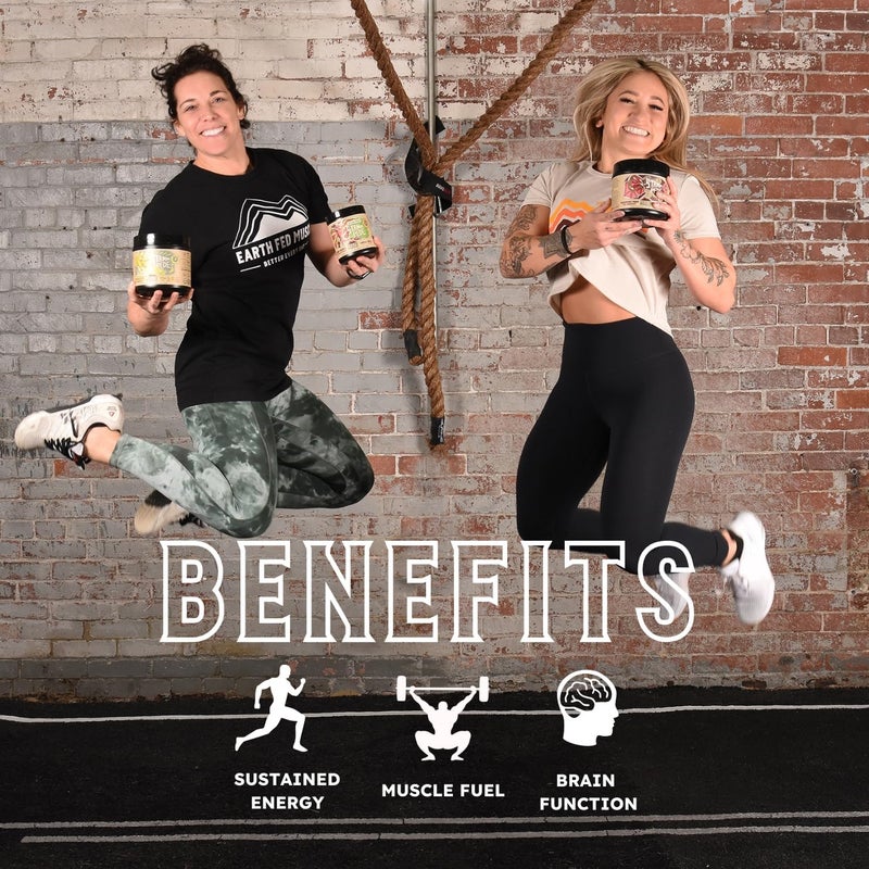 Earth Fed Muscle Stammpede Pre Workout Powder Lemonade Flavor 250mg Caffeine Powder 5g Beta Alanine Citrulline Taurine  Tyrosine Gluten  Sugar Free Pre Workout Keto Friendly 26 Servings - Image 4