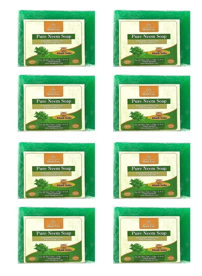 Khadi Pure Herbal Pure Neem Soap, 125 g (Pack of 8) - Image 1