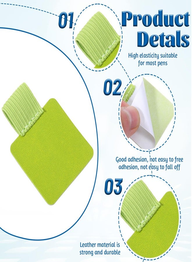 Alrhso 10Pcs Journal Pen Loop Holder for Notebook Adhesive Pen Loop Holder for Notebooks Pencil Holders Elastic Planner Journals Calendars, Mixed Color - Image 3