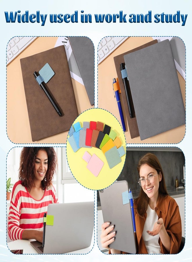 Alrhso 10Pcs Journal Pen Loop Holder for Notebook Adhesive Pen Loop Holder for Notebooks Pencil Holders Elastic Planner Journals Calendars, Mixed Color - Image 4