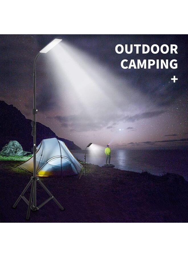 مصابيح تخييم محمولة، مصابيح عمل مع حامل، مصباح خارجي ثلاثي القوائم تلسكوبي وإضاءة تخييم، يتضمن خطاف تخييم - Image 4
