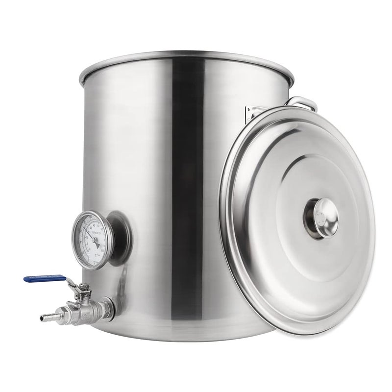 MyBrewery 270L Kombucha Brewing Kettle with Ball valve and weldless Bimetal thermometer by MyBrewery  - Image 1