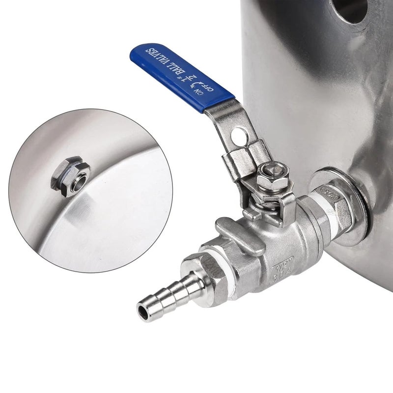 MyBrewery 270L Kombucha Brewing Kettle with Ball valve and weldless Bimetal thermometer by MyBrewery  - Image 3