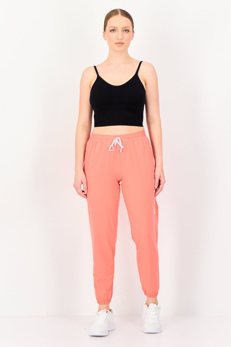 Nike Women Dri Fit Running Track Pants, Orange - Image 3