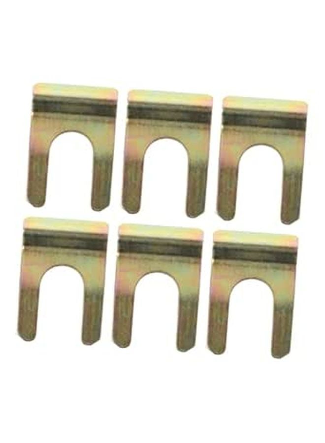 6pcs Heavy Duty U Shaped Iron Brake Line Clamps For Automotive Oil Pipe Cable Secure Fixing - Image 1