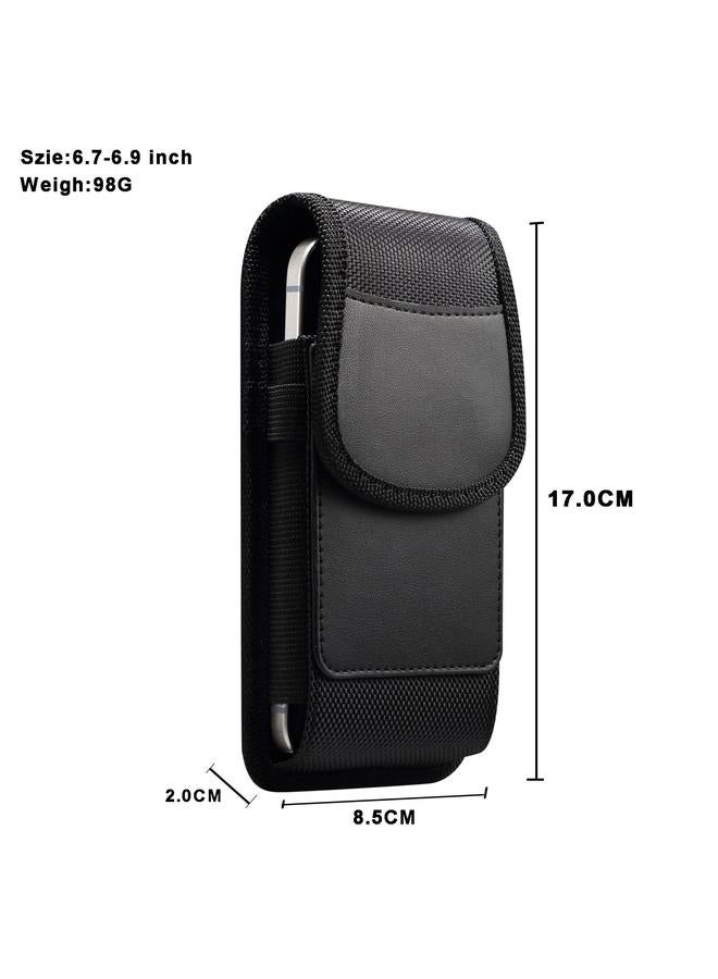 جرين تايجر جراب هاتف من قماش أكسفورد بإبزيم مغناطيسي مقاس 6.7-6.9 بوصة مع فتحة للبطاقة، يُثبت على الخصر - Image 3