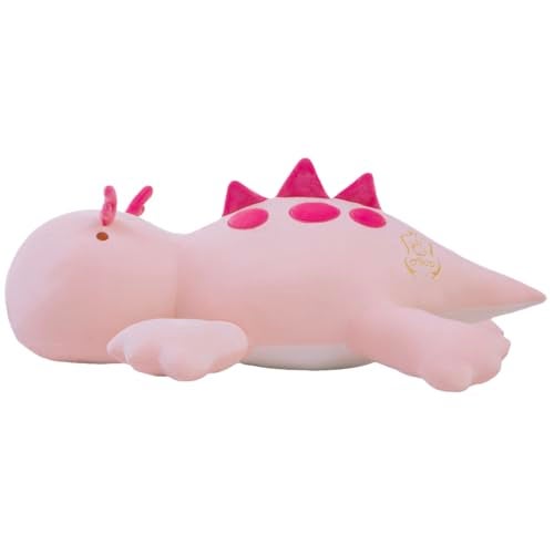 Crillop 4LB Cute Weighted Stuffed Animals Plush 24 inch Soft Weighted Dinosaur Plush Toy Pillow for Adults and Children Pink Dinosaur - Image 1
