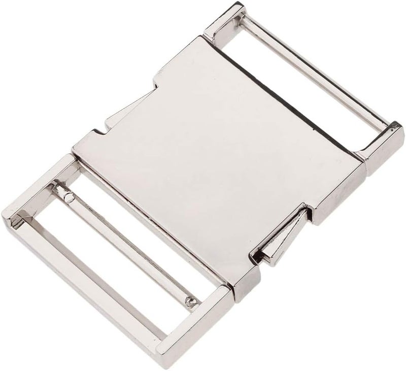 كلاراكو مشبك معدني لحزام حقيبة من نسيج منسوج، مقاسات 19/25/38 مم، أجزاء مشبك تحرير - فضي، قطر داخلي 38 مم - Image 2