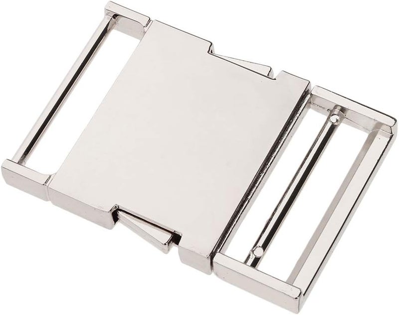 كلاراكو مشبك معدني لحزام حقيبة من نسيج منسوج، مقاسات 19/25/38 مم، أجزاء مشبك تحرير - فضي، قطر داخلي 38 مم - Image 1