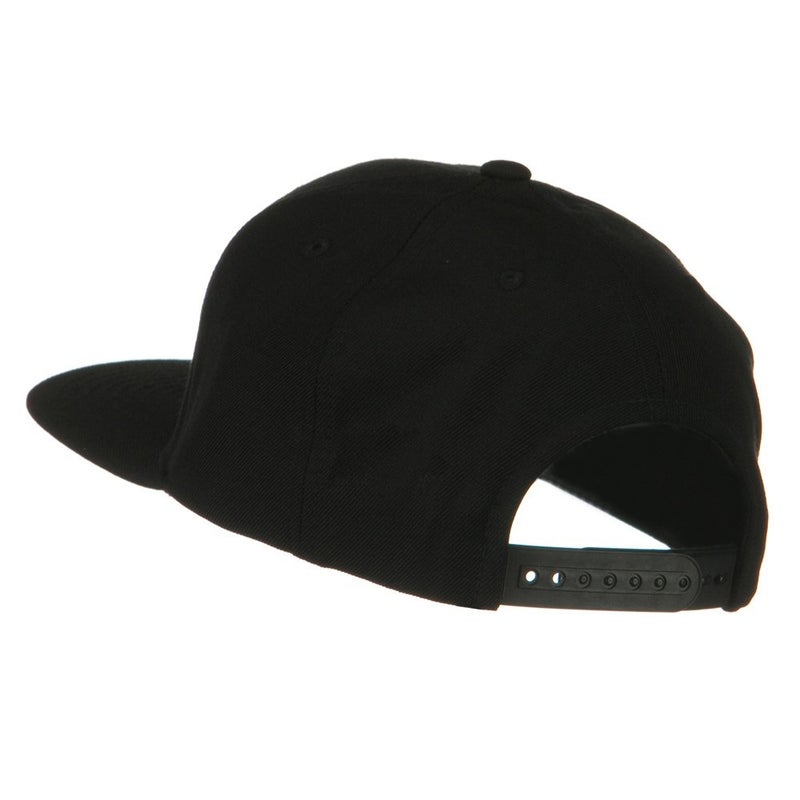 FLEXFIT Flexible Wool Blend Prostyle Snapback Cap - Black - Image 2